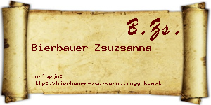 Bierbauer Zsuzsanna névjegykártya
